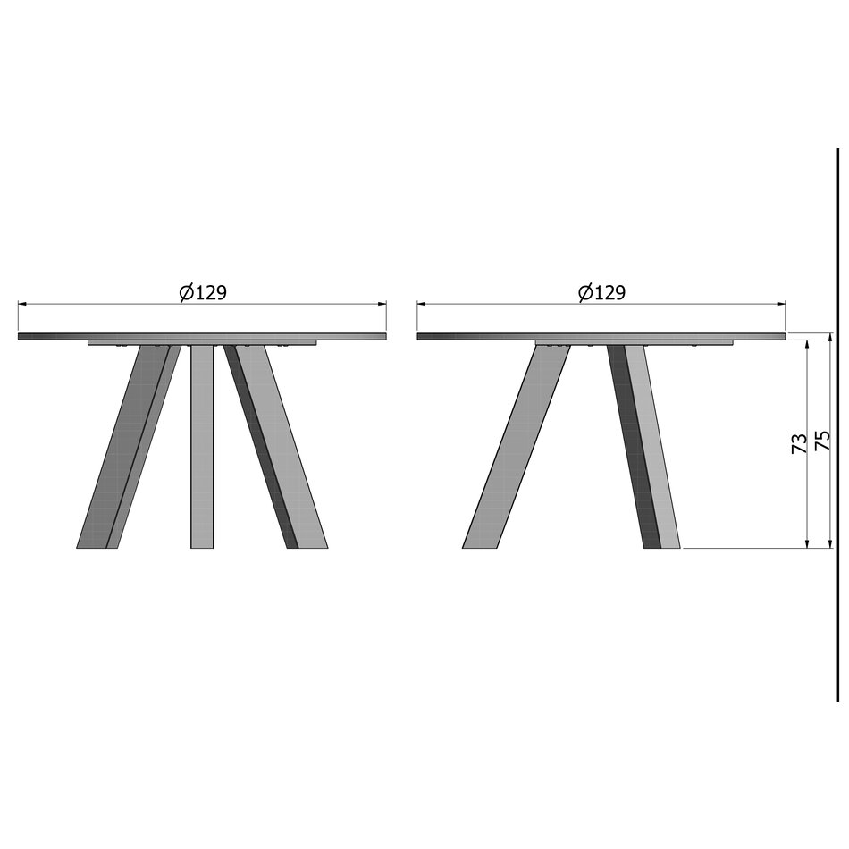 Eettafel Rhonda blacknight