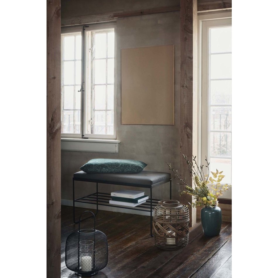 Lantaarn Boden Brass zwart L