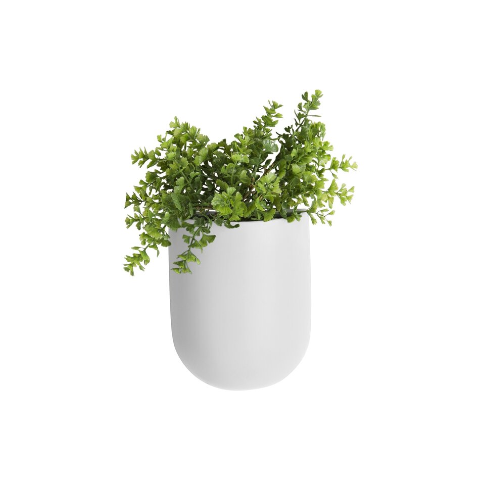Wandpot Oval wit (lang)