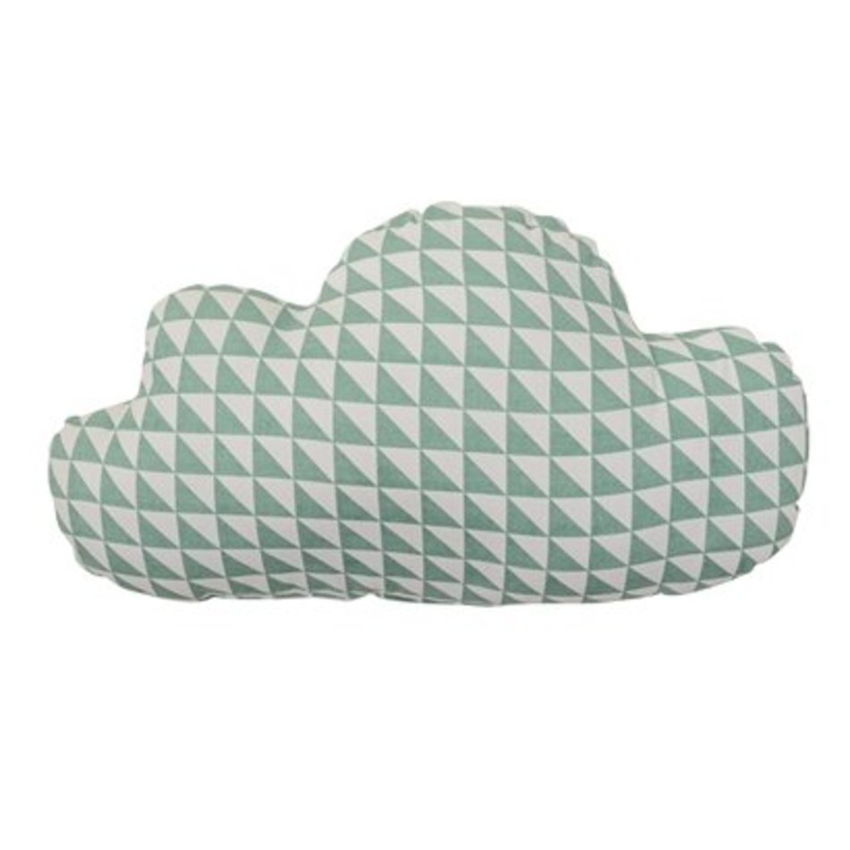 Kussen wolkje met groene achterkant