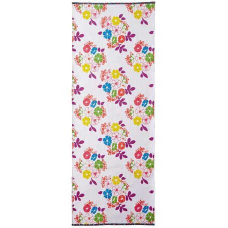 Loper met bloemmotief