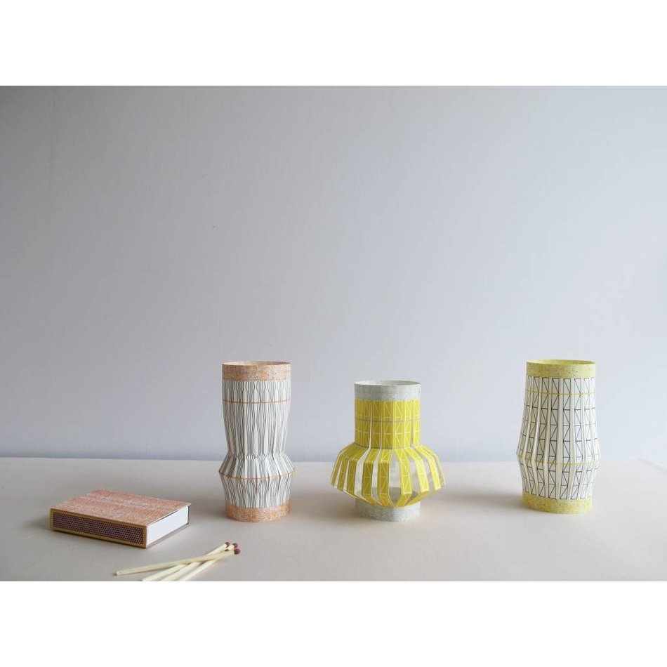 Papieren lantarentjes Weave (set van 7 stuks)