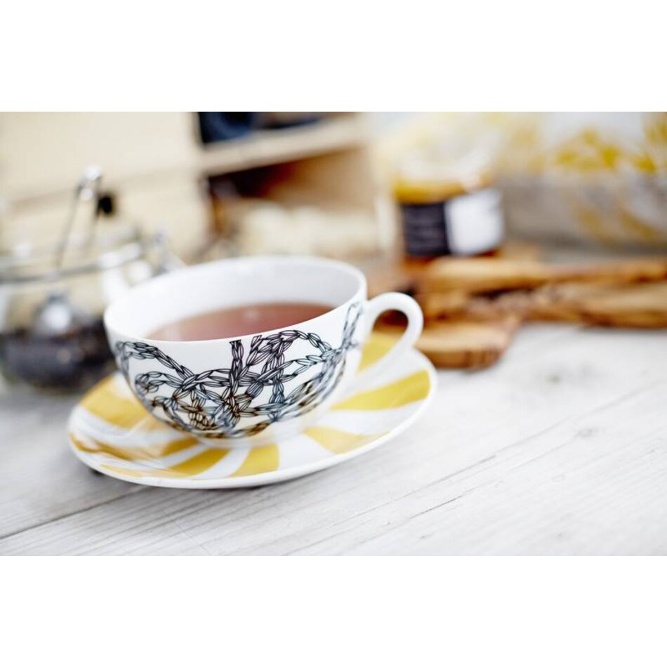 Kop en schotel hypnotique wheat