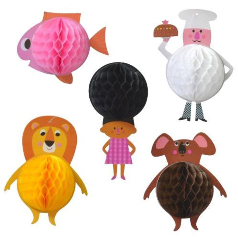 Set 3 honeycomb figuren
