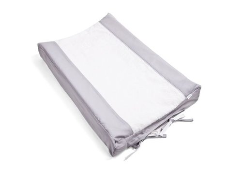 Aankleedkussenhoes grijs (Oxford Grey) - Poetree Kids 