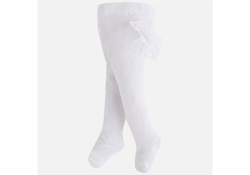 Witte panty met ruffles - Mayoral 
