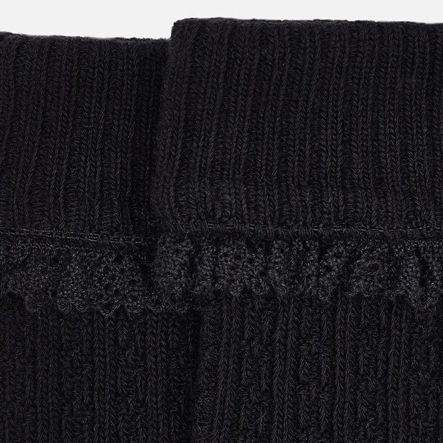 Zwarte gebreide kabel kniekousen - Mayoral