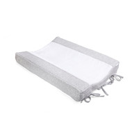 Aankleedkussenhoes licht grijs (Chevron Light Grey) - Poetree Kids