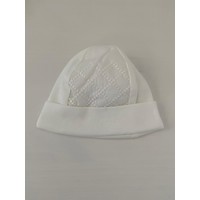 Off white mutsje met ruit patroon - Pureté