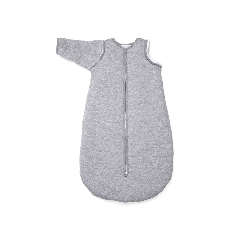 Slaapzak 70cm Grijs (Chevron Light Grey Melange) - Poetree Kids