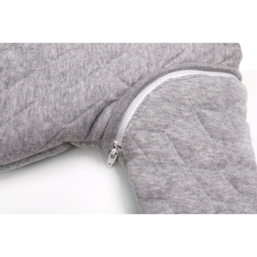 Slaapzak 70cm Grijs (Chevron Light Grey Melange) - Poetree Kids