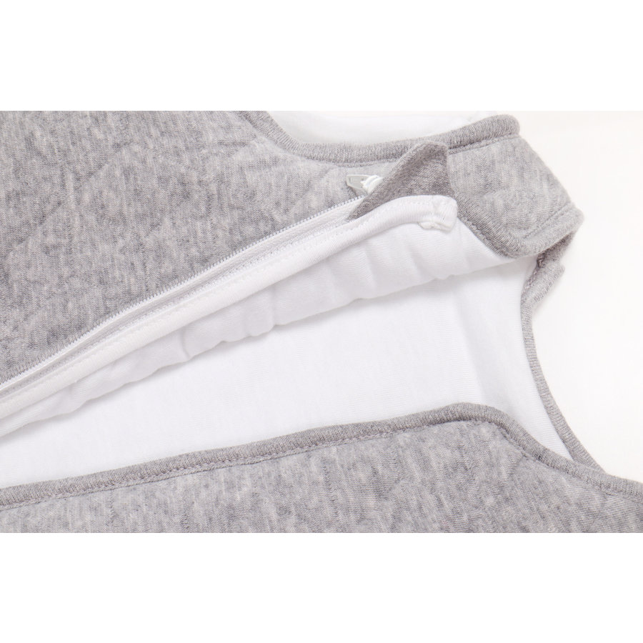 Slaapzak 70cm Grijs (Chevron Light Grey Melange) - Poetree Kids