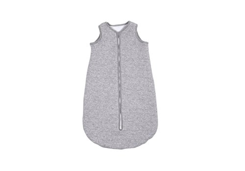 Slaapzak 70cm Grijs  (Chevron Light Grey Melange) - Poetree Kids 