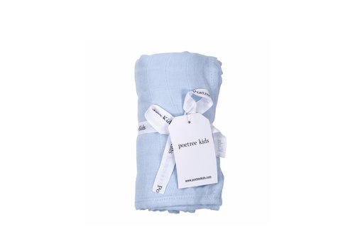 Swaddle doek licht blauw (Light Blue) - Poetree Kids 