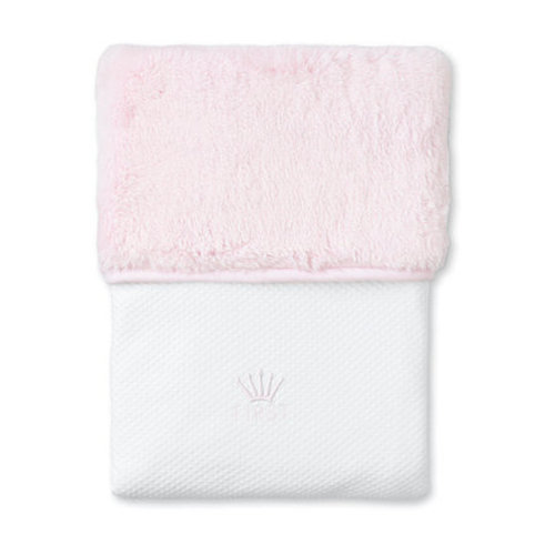 Deken gevoerd met roze imitatiebont (roze) - First (My First Collection) 