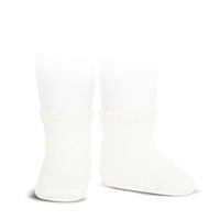 Korte opengewerkte sokken (beige) - Condor