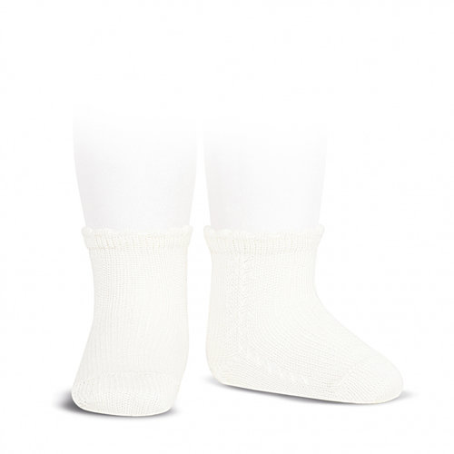 Korte opengewerkte sokken (beige) - Condor 