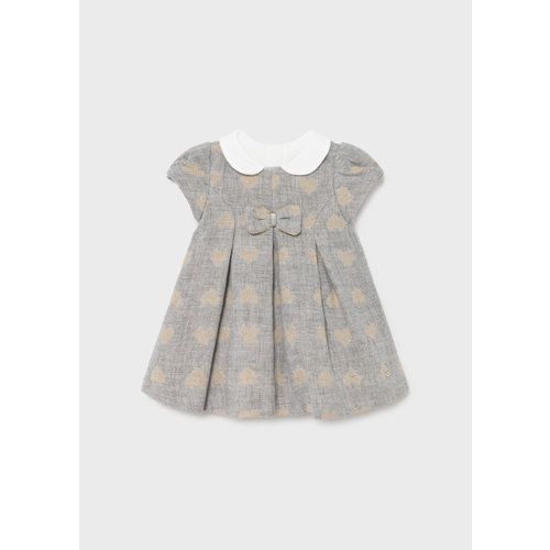 Jurk met witte kraag (grijs) - Mayoral 