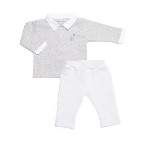 Babypakje (2- Delig  Light grey) - Poetree Kids 