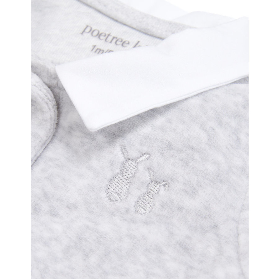 Babypakje Velours (Light grey) - Poetree Kids