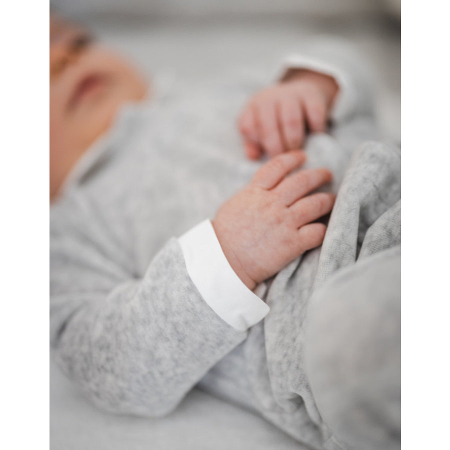 Babypakje Velours (Light grey) - Poetree Kids