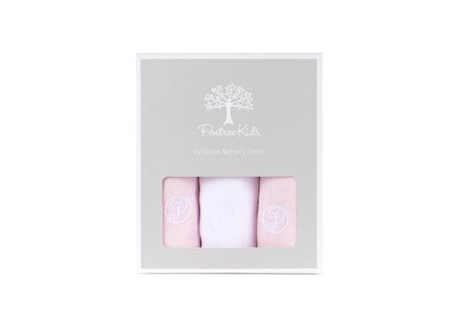 Hydrofiele doekjes (Pink & White) - Poetree Kids 