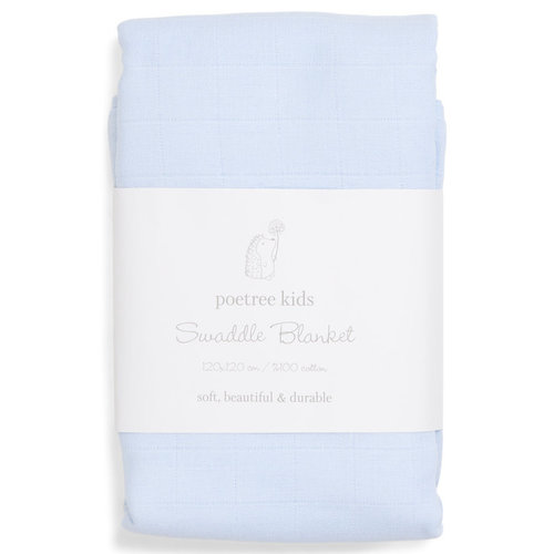 Swaddle 120x120 (Light Blue) - Poetree Kids 