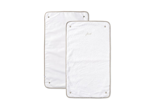 Aankleedkussen doekjes 2x (wit-beige) - First (My First Collection) 