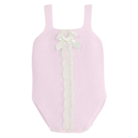 Body/romper gebreid met kant (roze) - Mac ilusión