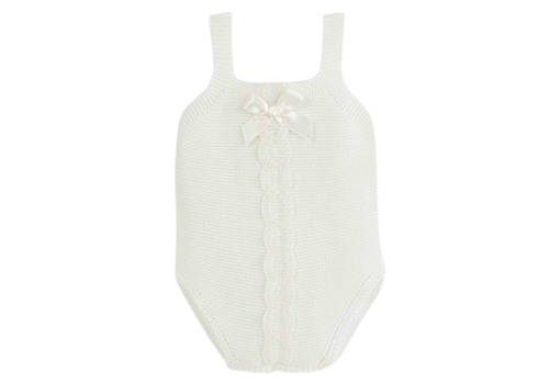 Body/romper gebreid met kant (off white) - Mac ilusión 