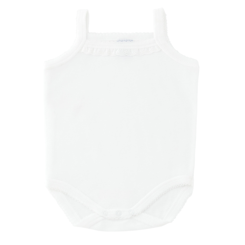 Body/Romper broderie ruche (wit) - Babidu 