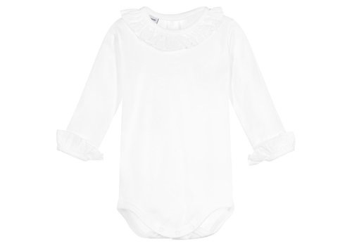 Body/Romper Popeline (wit) - Babidu 
