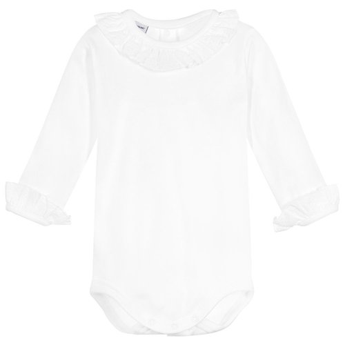 Body/Romper Popeline (wit) - Babidu 