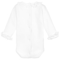 Body/Romper Popeline (wit) - Babidu