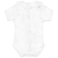 Body/Romper Popeline (wit) - Babidu