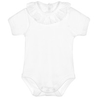Body/Romper Popeline (wit) - Babidu