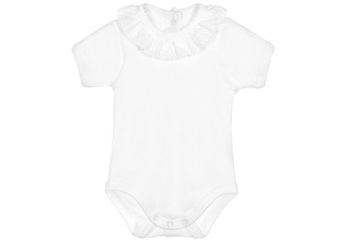 Body/Romper Popeline (wit) - Babidu 