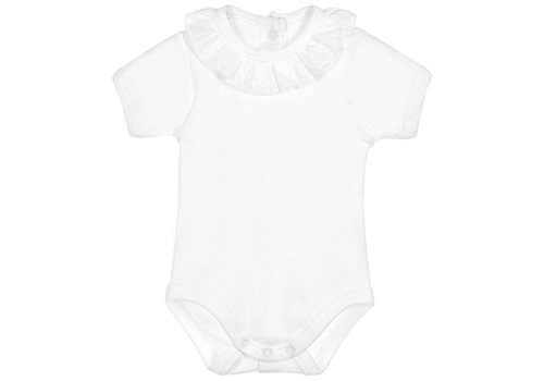 Body/Romper Popeline (wit) - Babidu 