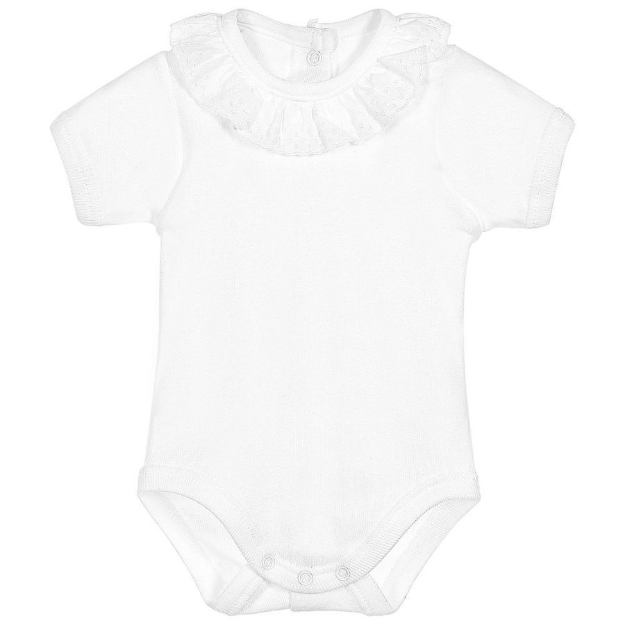Body/Romper Popeline (wit) - Babidu