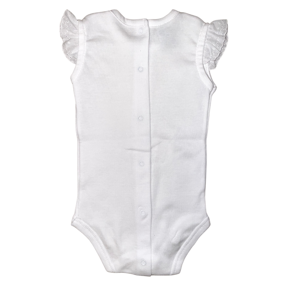 Body/Romper met ruches (wit)  - Babidu