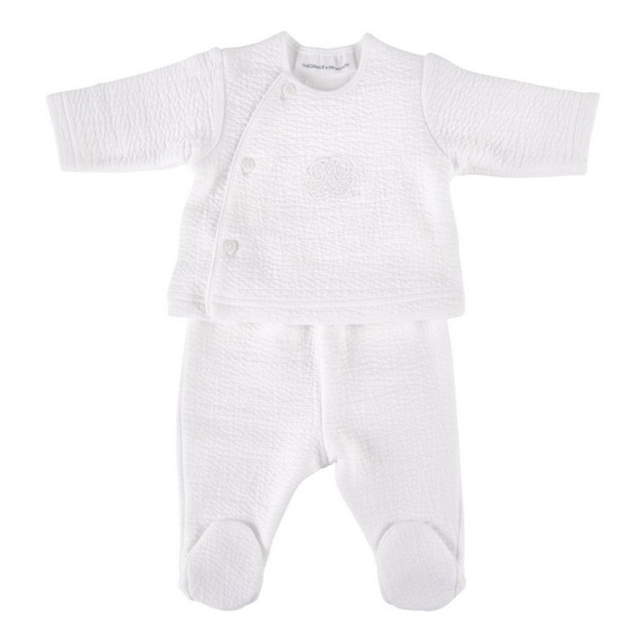 Tweedelig pakje gewafeld (wit) - Theophile & Patachou