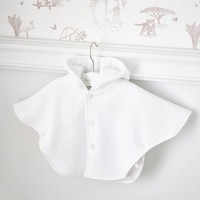 Poncho/jasje Cotton White - Theophile & Patachou