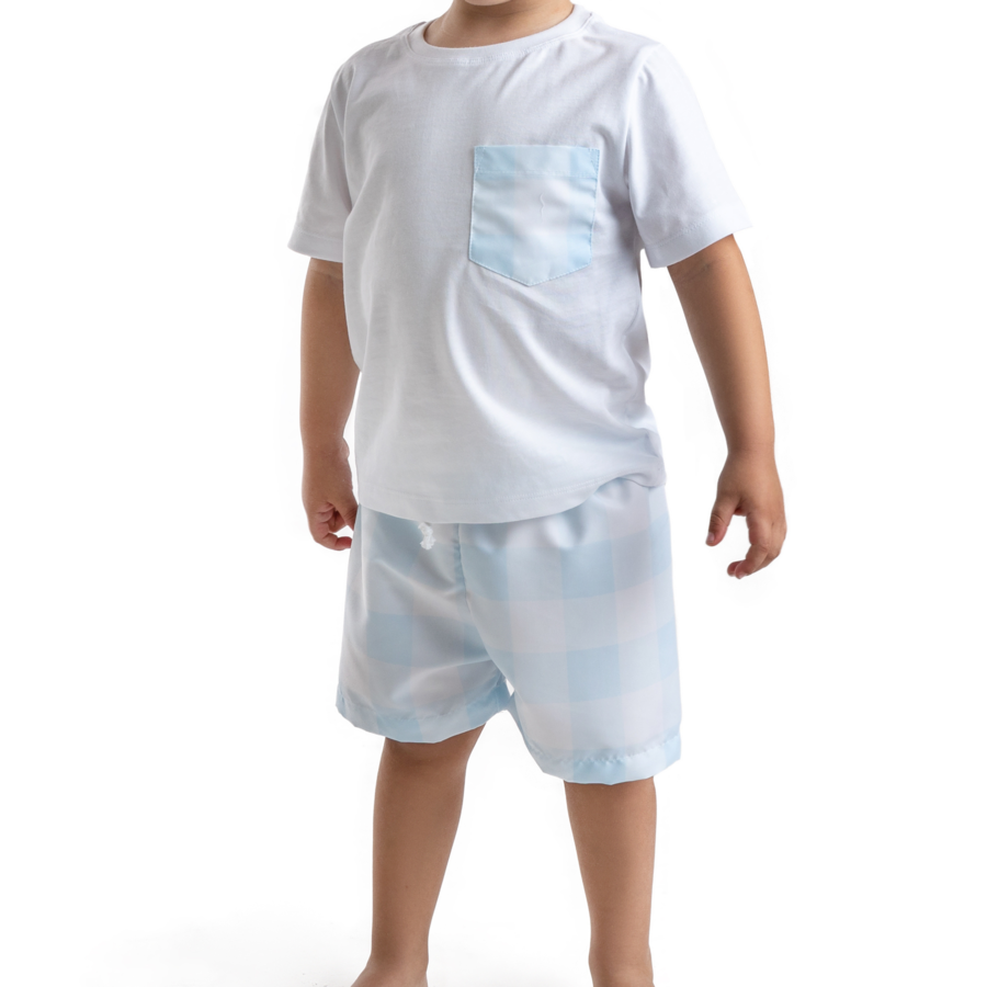 Zwemshort Blue Chess - Meia Pata