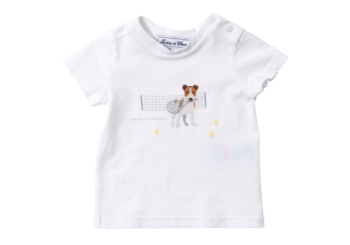 T-shirt Hond wit - Tartine et Chocolat 