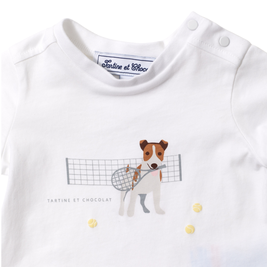 T-shirt Hond wit - Tartine et Chocolat