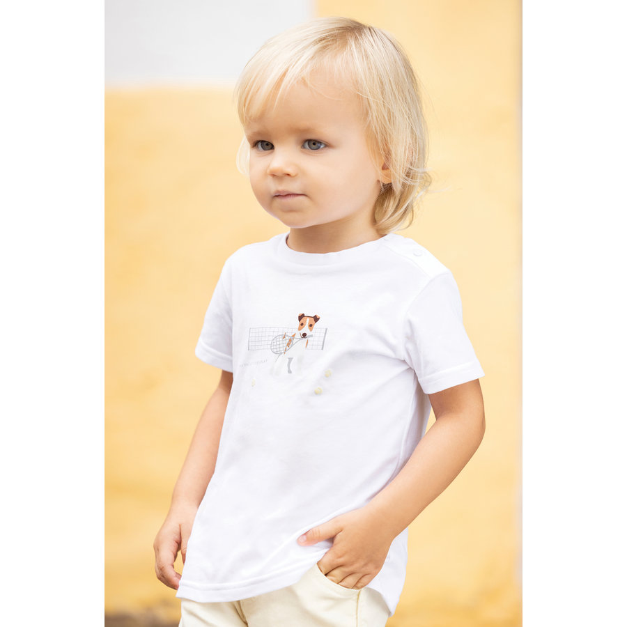 T-shirt Hond wit - Tartine et Chocolat