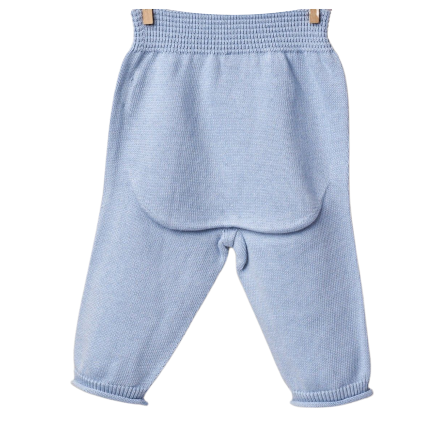 Broekje gebreid  (lichtblauw) - Wedoble