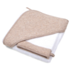 Poetree Kids: Baby Accessoires Badcape & washandje (Chevron Light Camel) - Poetree Kids
