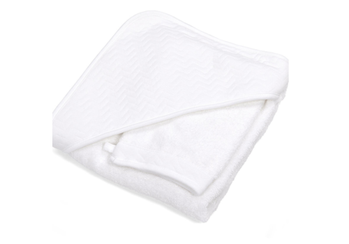 Badcape & washandje (Chevron White) - Poetree Kids 