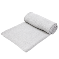 Wiegdeken Light Grey Melange - Poetree Kids